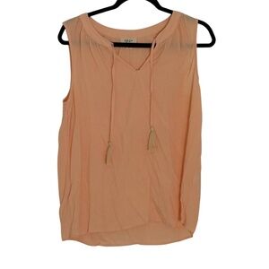 Style & Co. Peach Sleeveless Pullover Tank Camisole Sz PL
